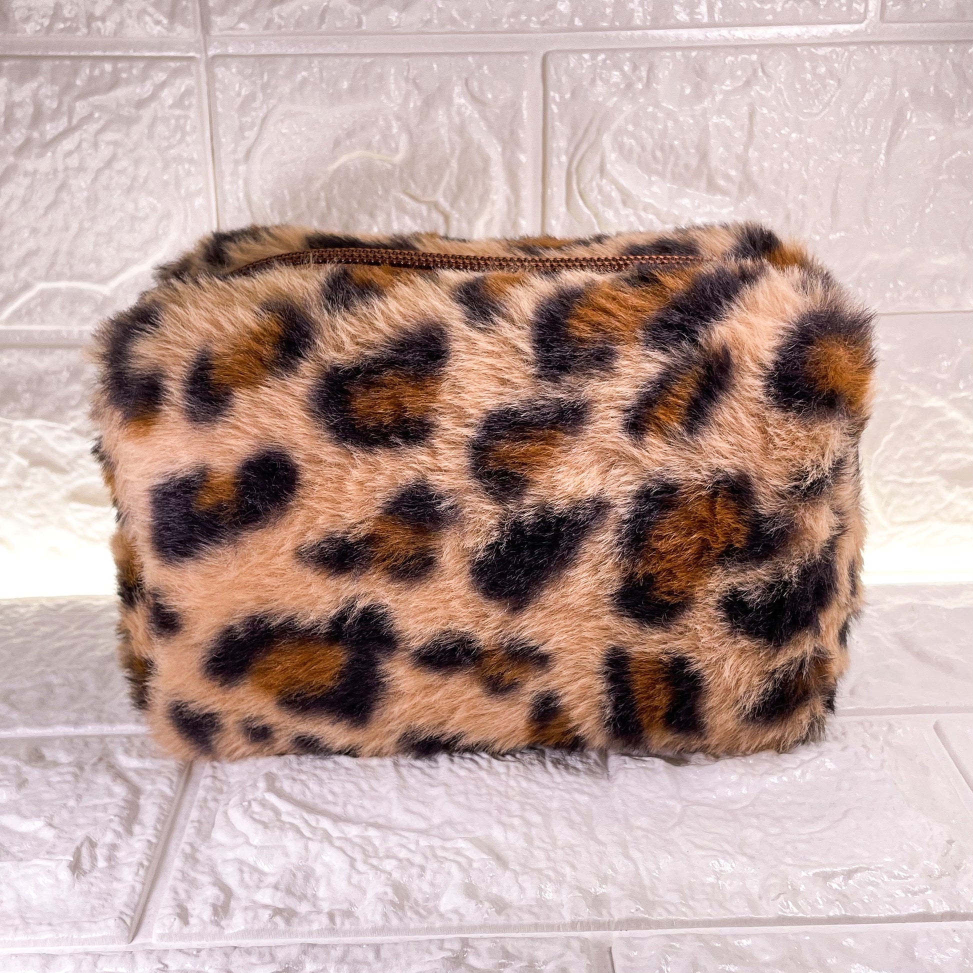 Houbey Tasche Fuzzy Leopard Kosmetiktasche